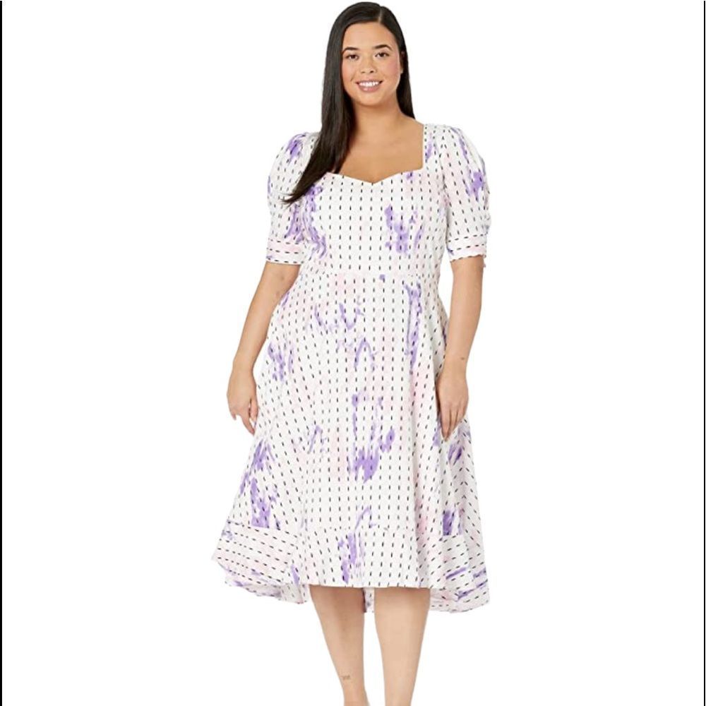 BCBGeneration V-Neck Puff Sleeve Dress